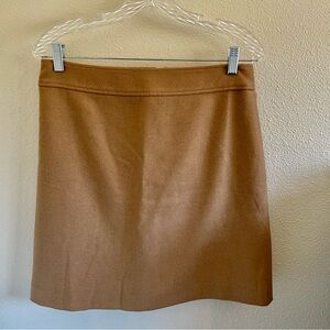 NWT J. Crew Camel Wool Blend A-line Mini Skirt Quiet Luxury Sz.  8